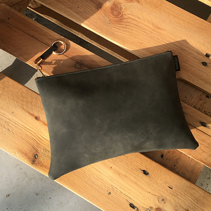 Square Clutch - charcoal gray /20%SALE/