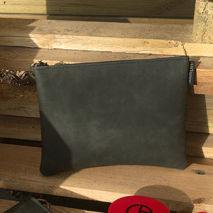 [Pouch] Square Charcoal gray /20%SALE/