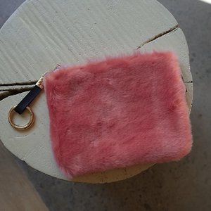 [Pouch] Fur Pouch Pink /30%SALE/